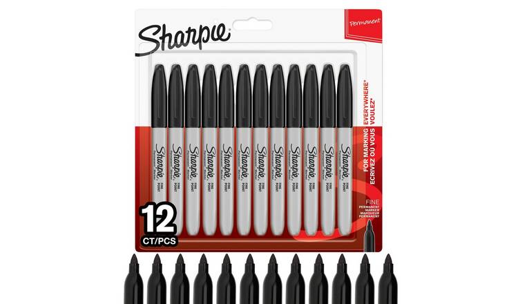 Sharpie 12 Black Permanent Markers