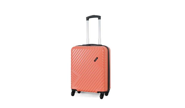 Rock Santiago 4 Wheel Hard Suitcase - Cabin, Coral