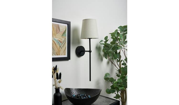 BHS Alena Metal Rechargeable Wall Light - Black
