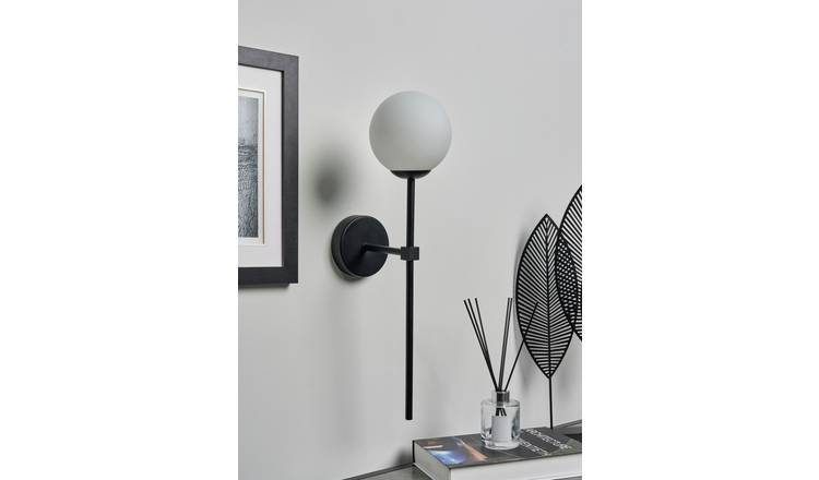 BHS Ariana Metal Rechargeable Wall Light - Black