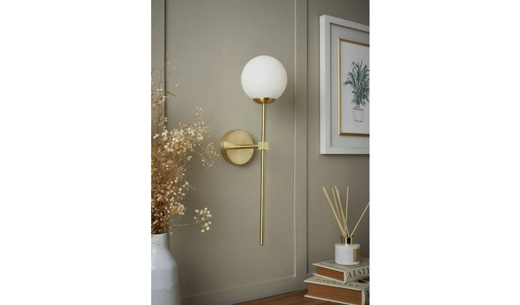 BHS Ariana Metal Rechargeable Wall Light - Brass