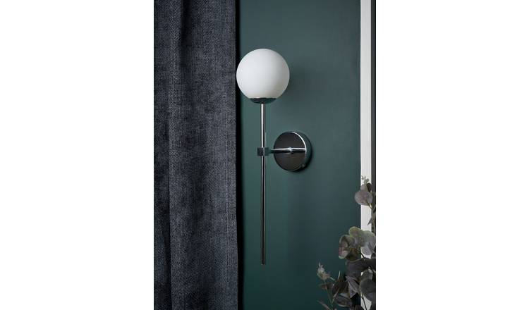 BHS Ariana Metal Rechargeable Wall Light - Chrome