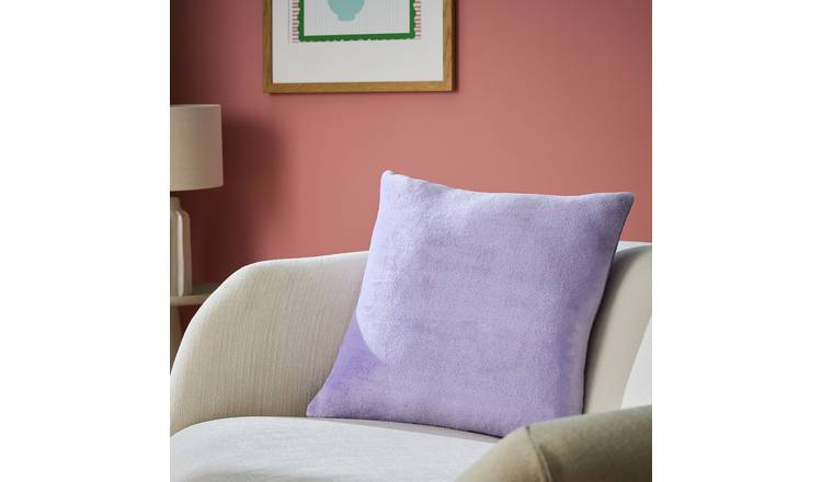 Home Essentials Fleece Cushion Lilac - 43x43cm