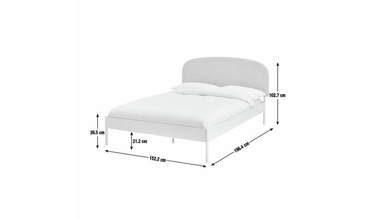 Argos Home Brixton Metal Double Bed Frame - Natural