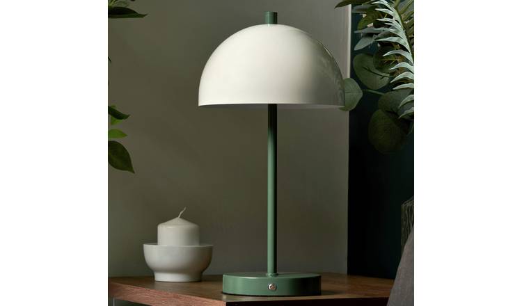 BHS Belle Dome Metal Rechargeable Table Lamp - Green