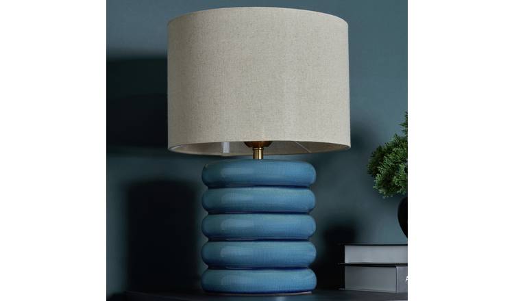 BHS Marshmallow Ceramic LED Table Lamp - Blue