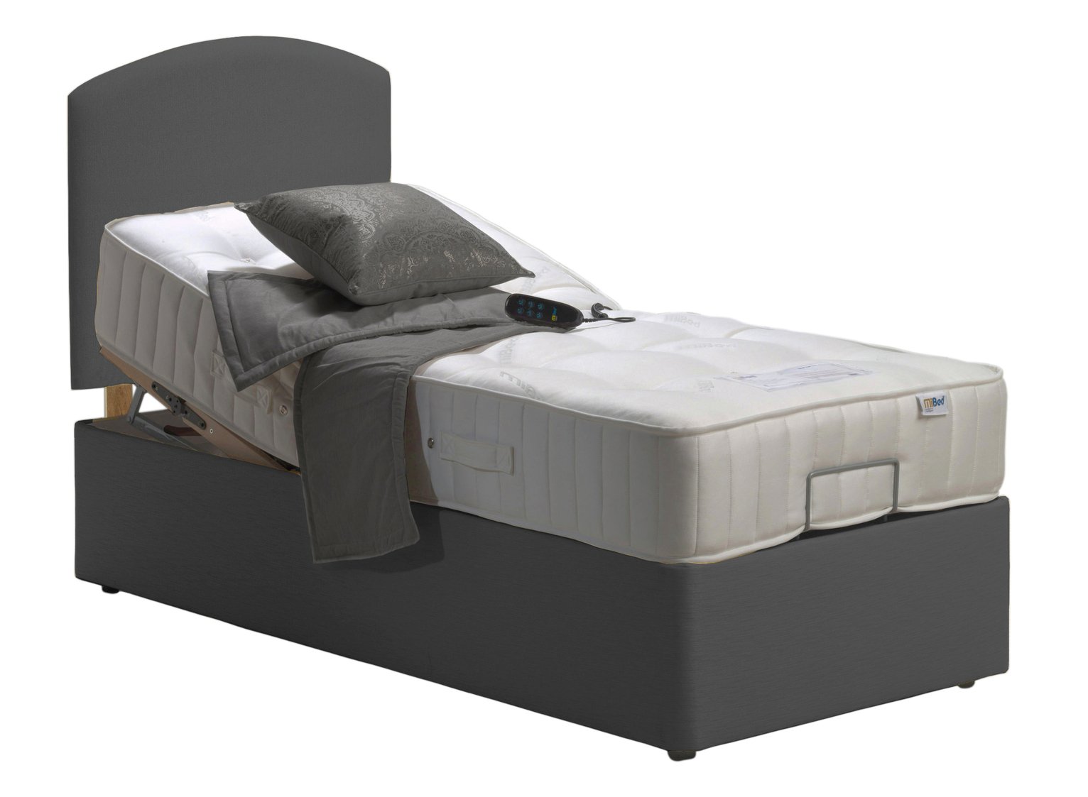 MiBed Newquay Adjustable Single Bed and 1200 Pocket Mattress (7396528