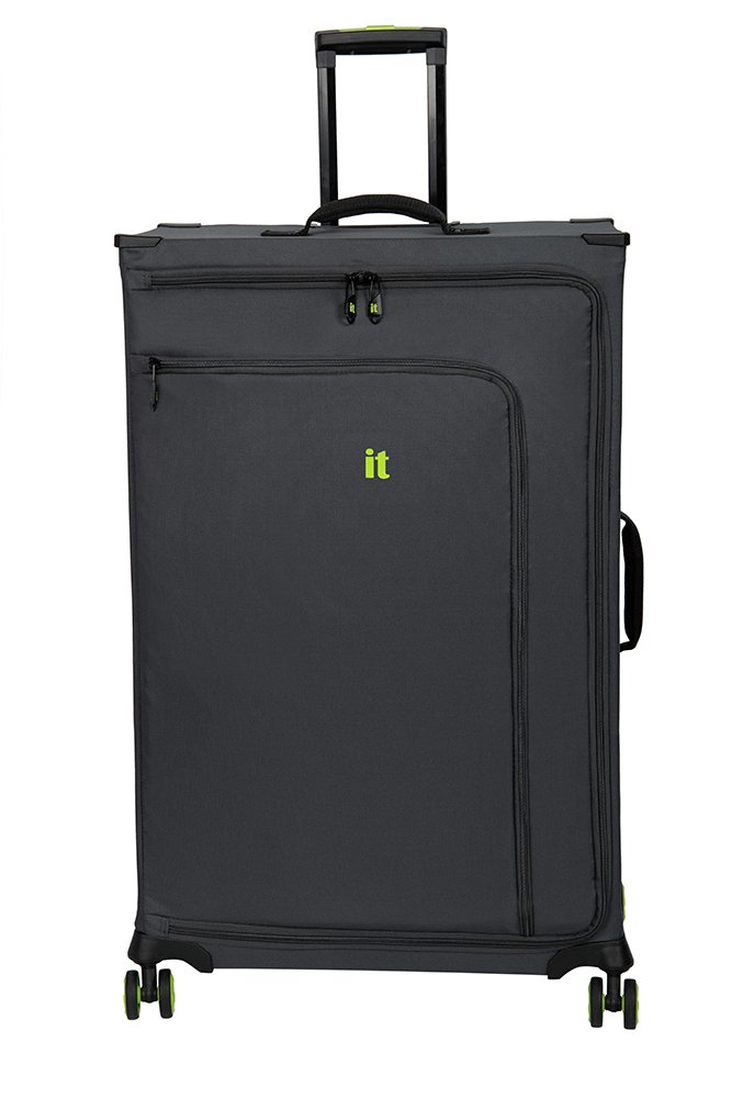 IT 8 Wheel Maxspace Large Suitcase - Charcoal and Lime