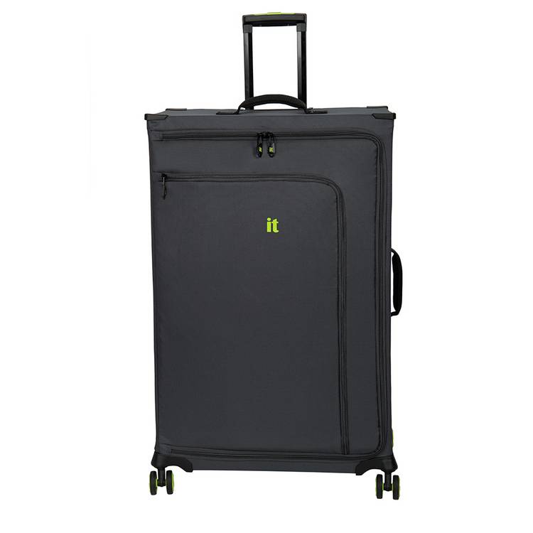 IT 8 Wheel Maxspace Large Suitcase - Charcoal and Lime 0