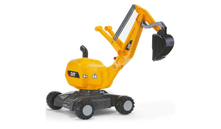 Rolly Toys Caterpillar Mobile 360 Degree Excavator Ride On - Yellow and Grey