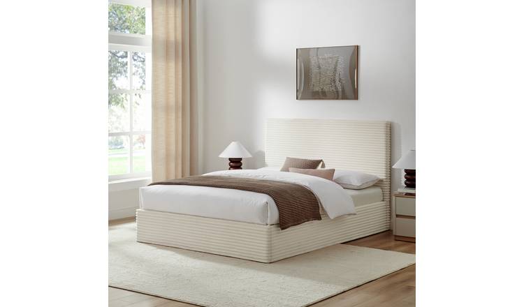 Argos Home Moby End Lift Double Ottoman Bed - Natural