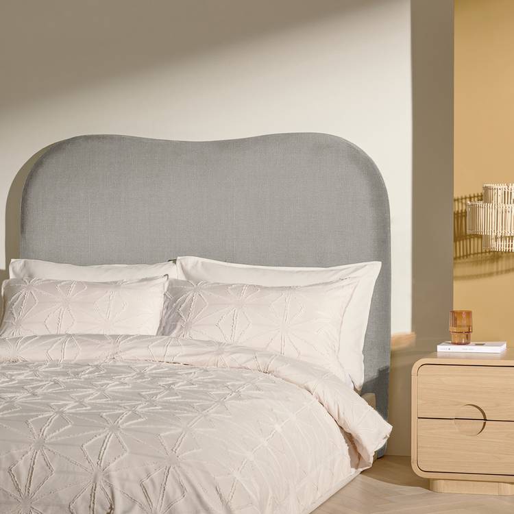 Habitat Mali Fabric Kingsize Headboard - Grey 0