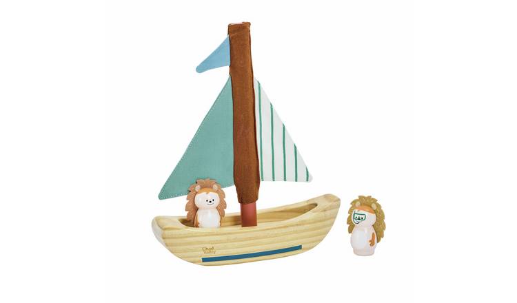 Chad Valley Alfie And Jo Wooden Sailing Boat Playset