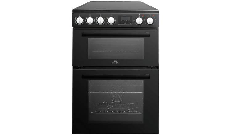 New World NWLS50DCB 50cm Double Oven Electric Cooker - Black