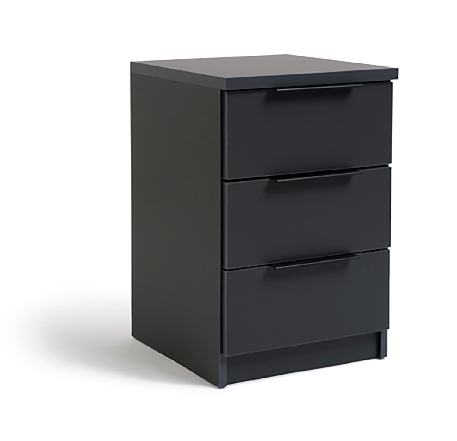 Argos Home Hallingford 3 Drawer Bedside Table - Anthracite