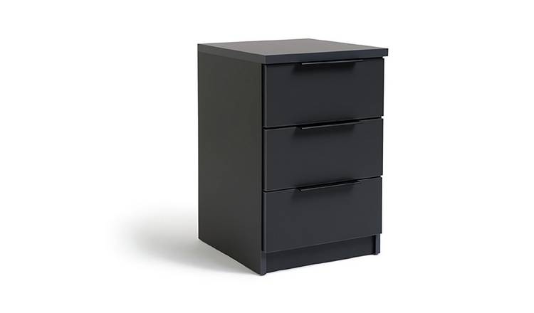 Buy Argos Home Hallingford 3 Drawer Bedside Table Anthracite