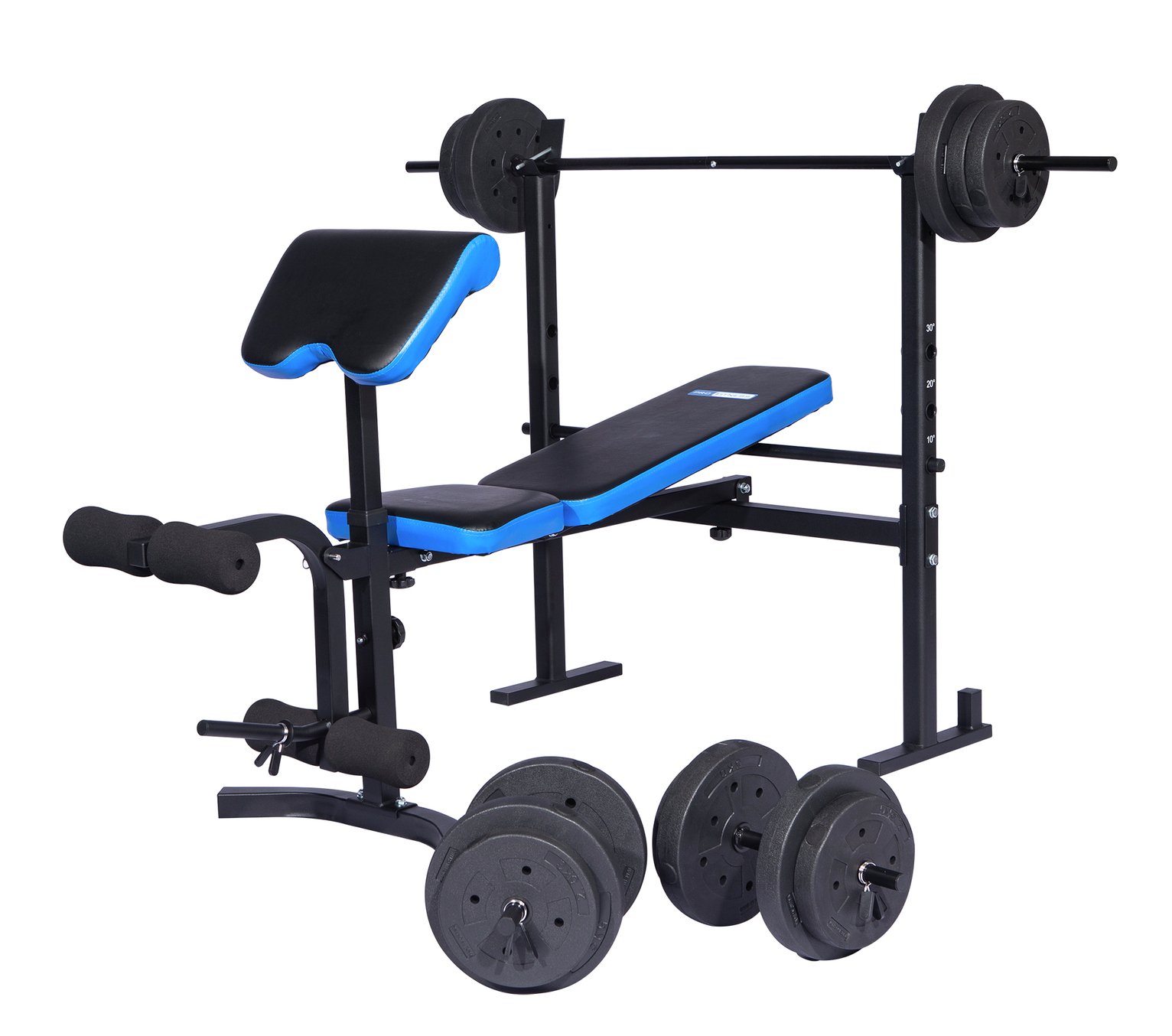 Pro Fitness Folding Workout Bench with 50kg Weight Package