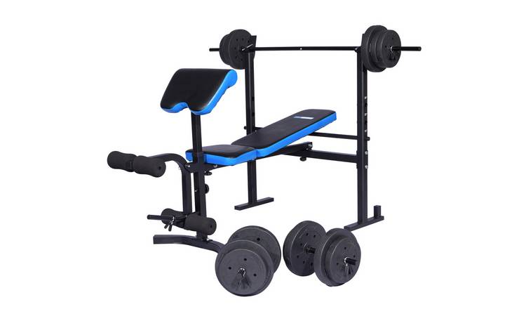 Weights bench with discount weights