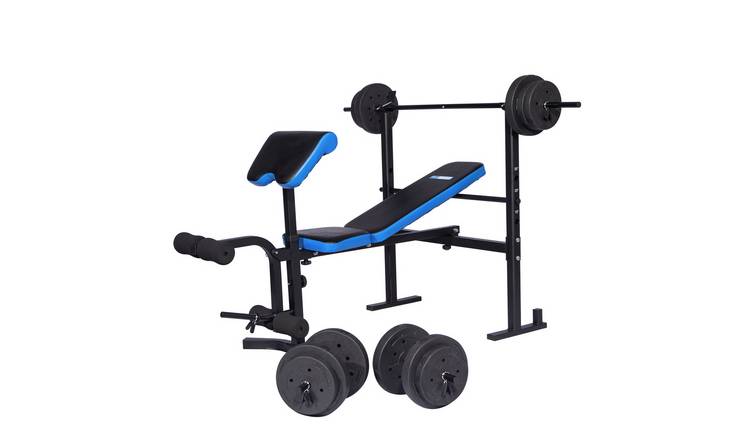 Buy Pro Fitness Folding Workout Bench with 50kg Weight Package