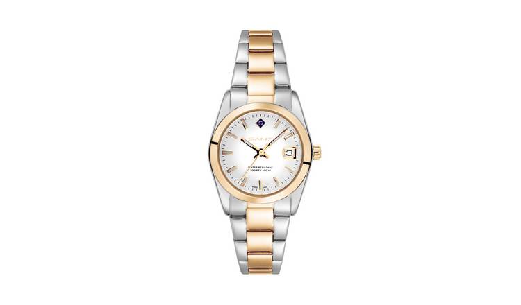Gant Everett Ladies White Dial Two Tone Bracelet Watch