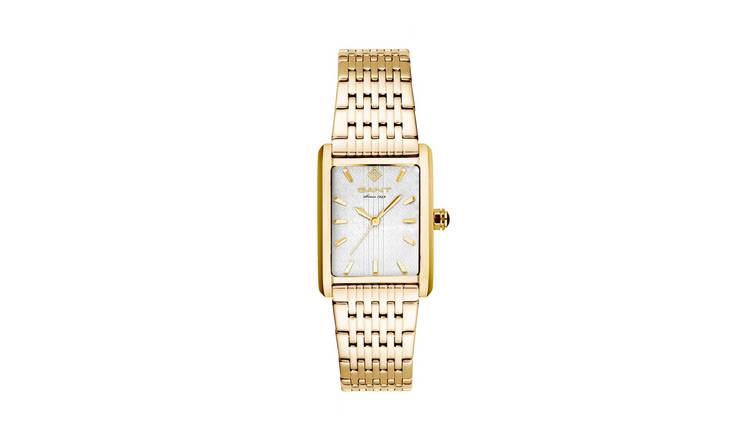 Gant Rhode Island Ladies White Dial Gold Plated Bracelet Watch