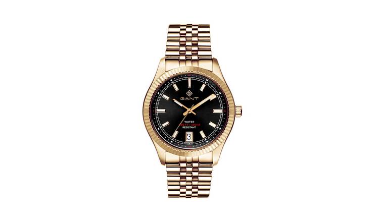 Gant Sussex 44 Men's Black Dial Gold Plated Bracelet Watch