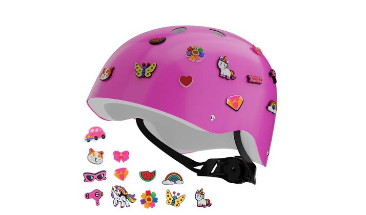 Zinc 51-55cm Interchangeable Poplins Kids Helmet - Pink