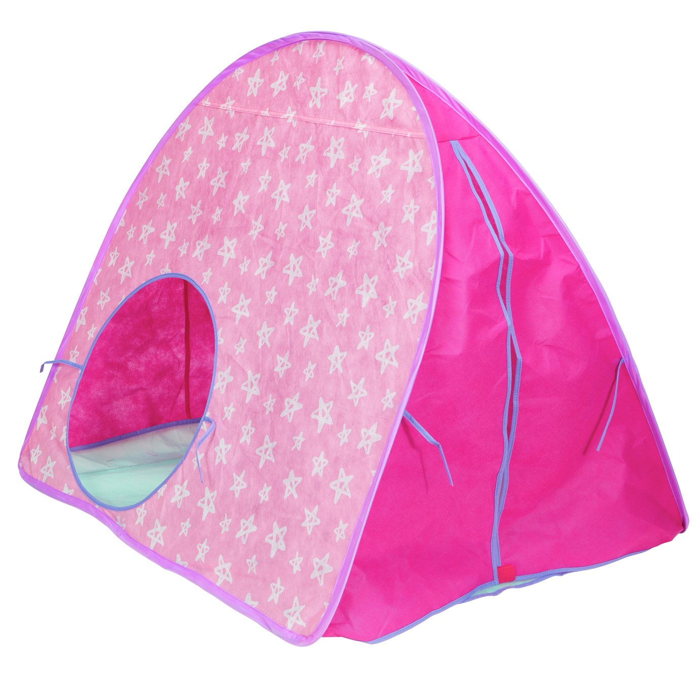 Chad Valley Pink Stars Baby Sensory Pop Up Play Tent