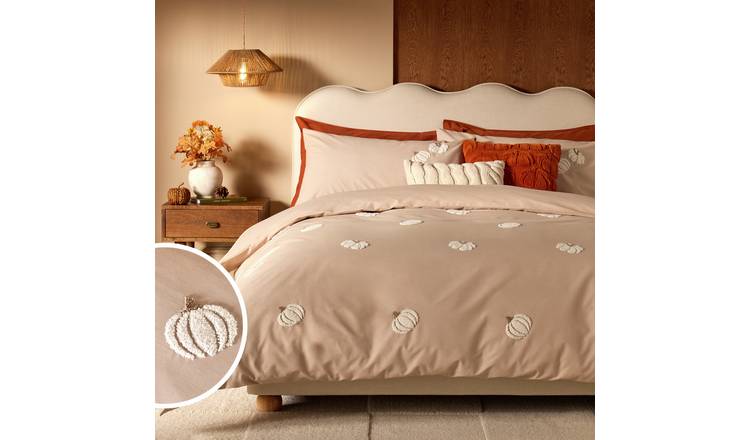 Argos Home Pumpkin Tufted Natural Bedding Set - Single