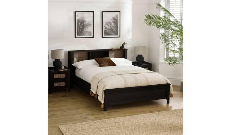 Julian Bowen Sydney Double Rattan Bed Frame - Black Ash