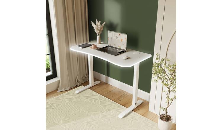 X Rocker XR Living Oka RGB LED App Control 110x55cm Office Desk - White
