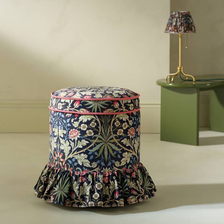 Habitat x Morris & Co. Fabric Footstool 0