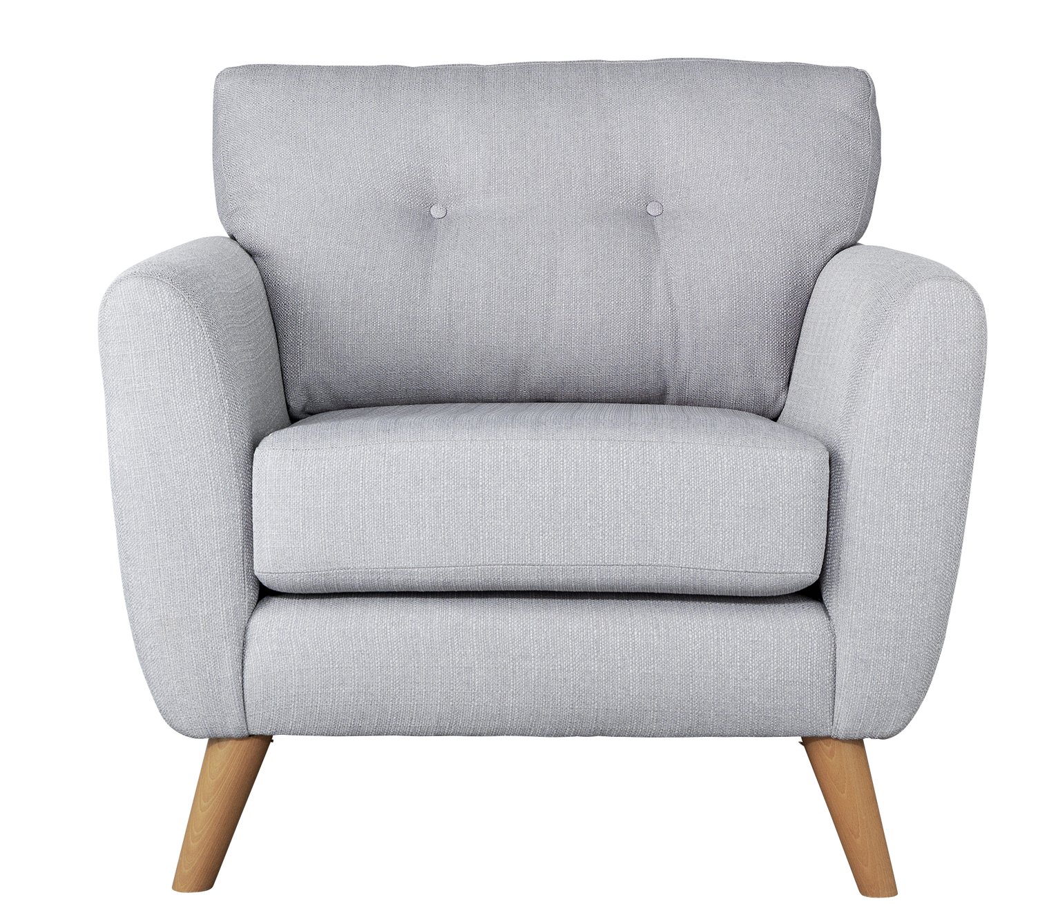 Argos Home Kari Fabric Armchair - Light Grey