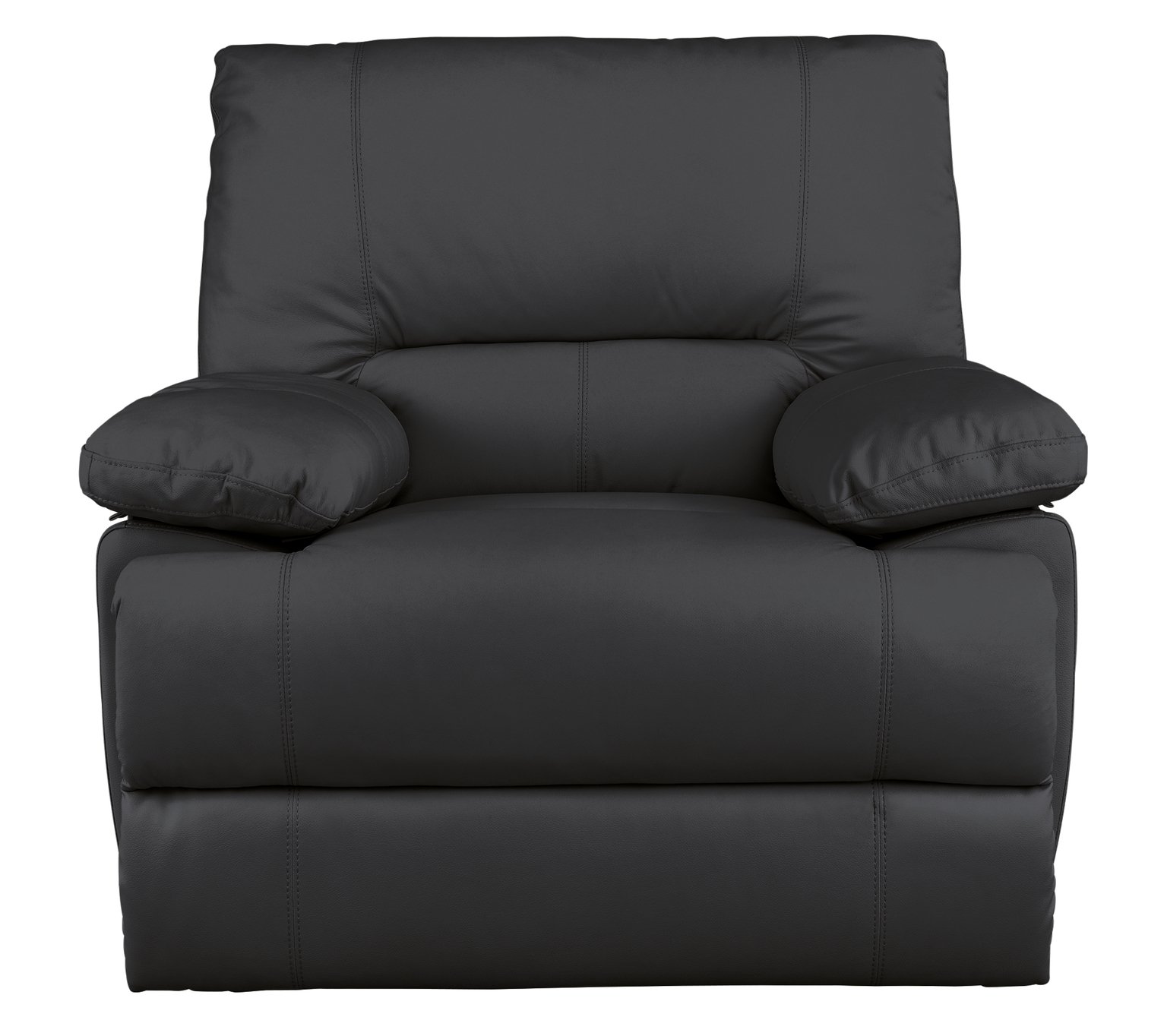 Argos Home Devlin Faux Leather Manual Recliner Chair - Black
