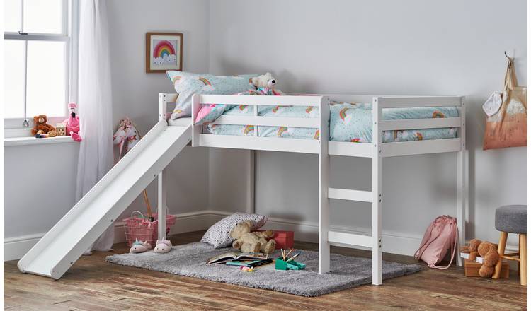 White cabin on sale bed argos