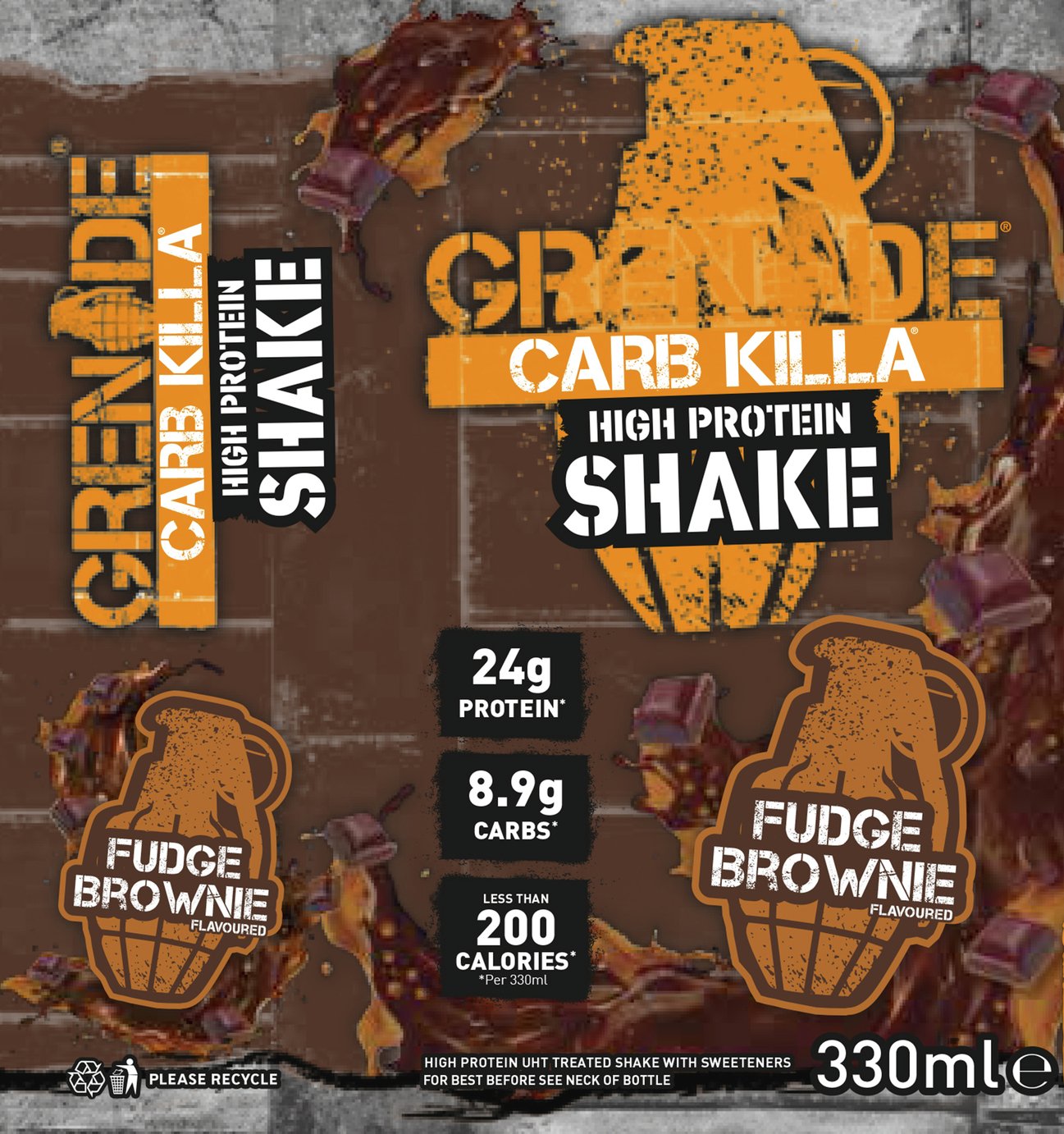 grenade fudge brownie shake