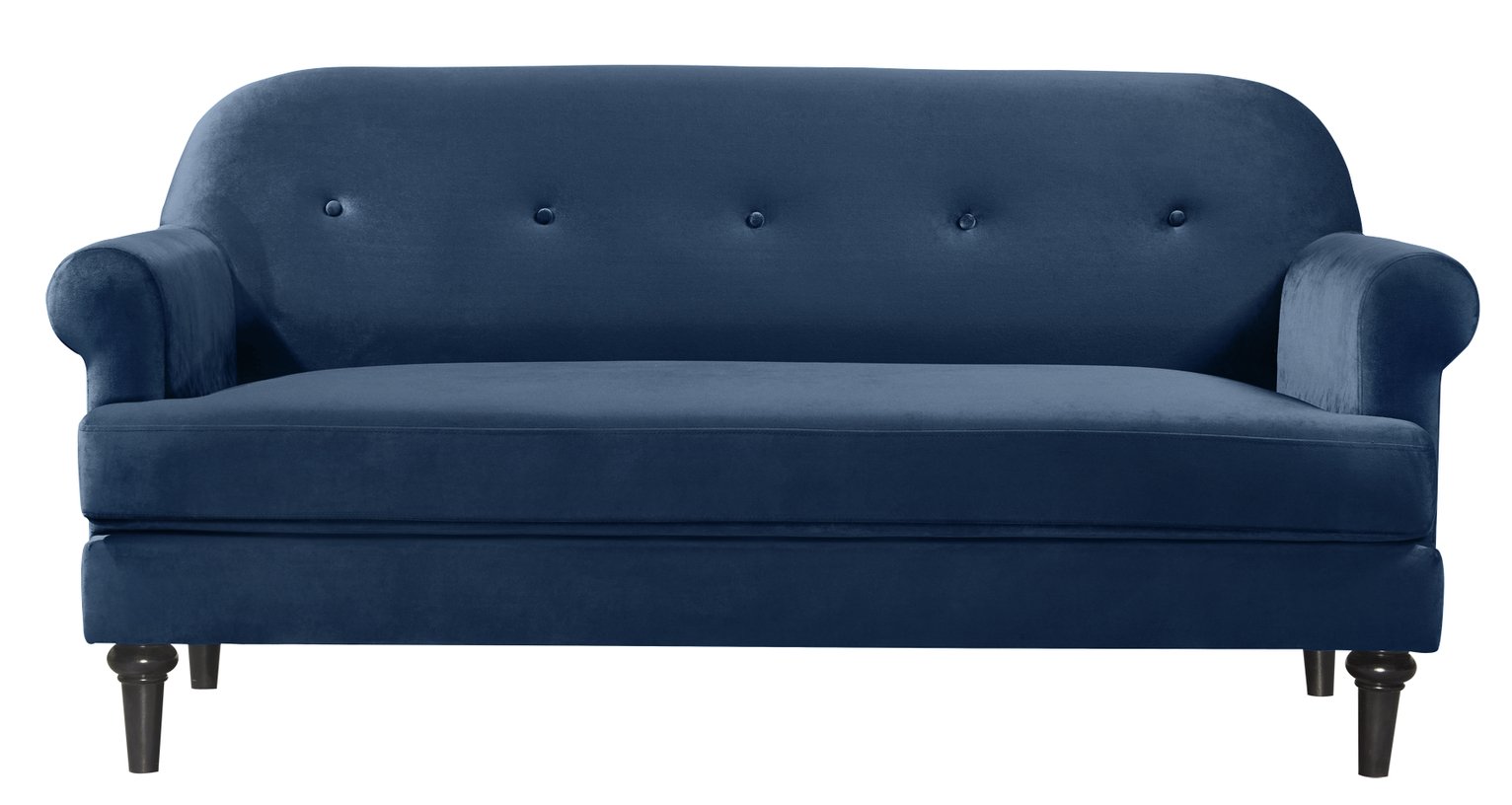 Argos Home Whitney 3 Seater Velvet Sofa - Blue