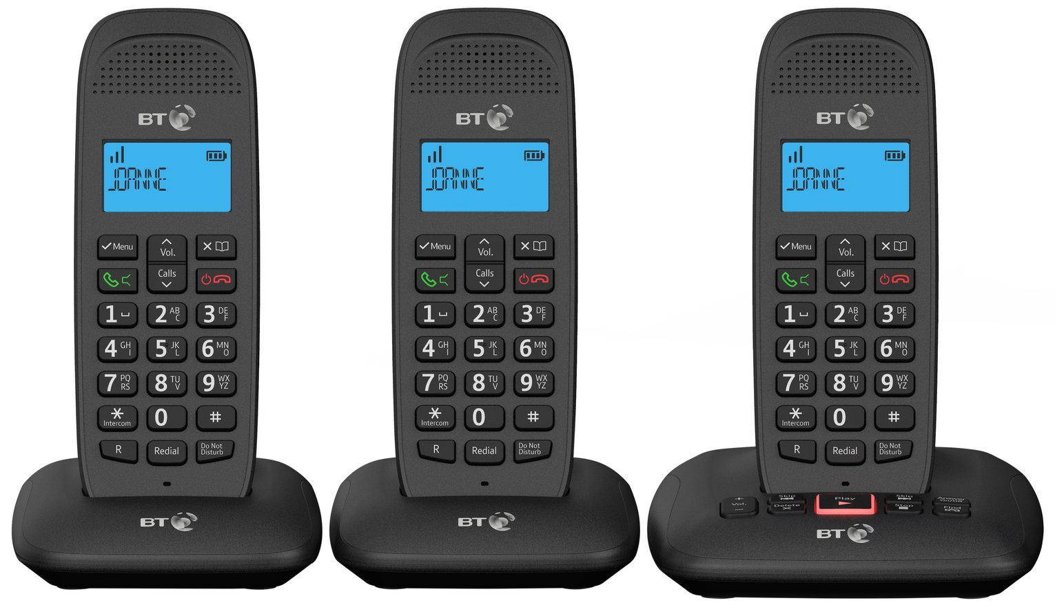BT 3660 Cordless Telephone with Answer Machine - Triple