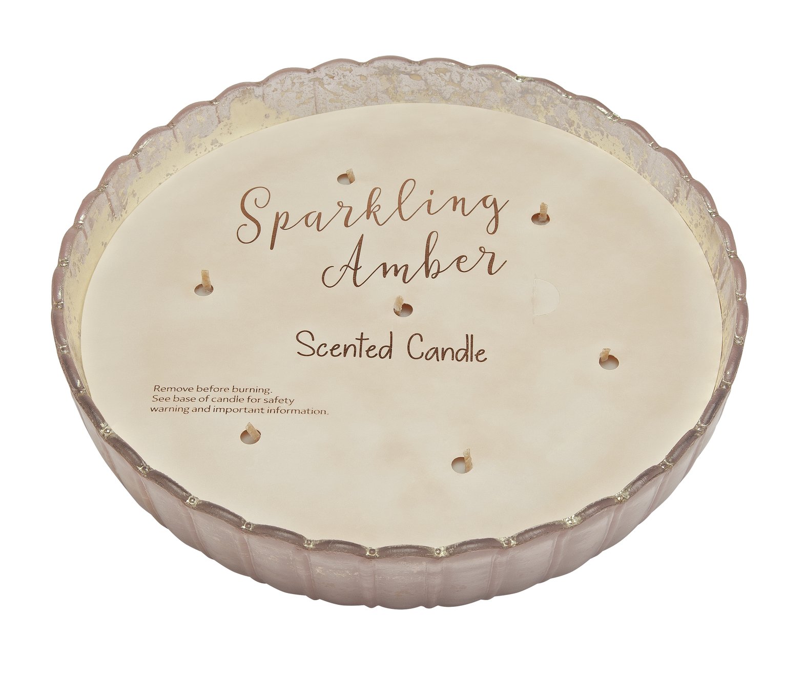 Sainsbury's Home Sparkling Amber Large Scalloped Candle Reviews