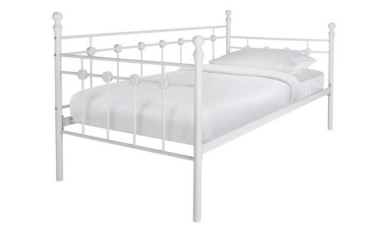 Argos Home Abigail Metal Day Bed and Mattress - White