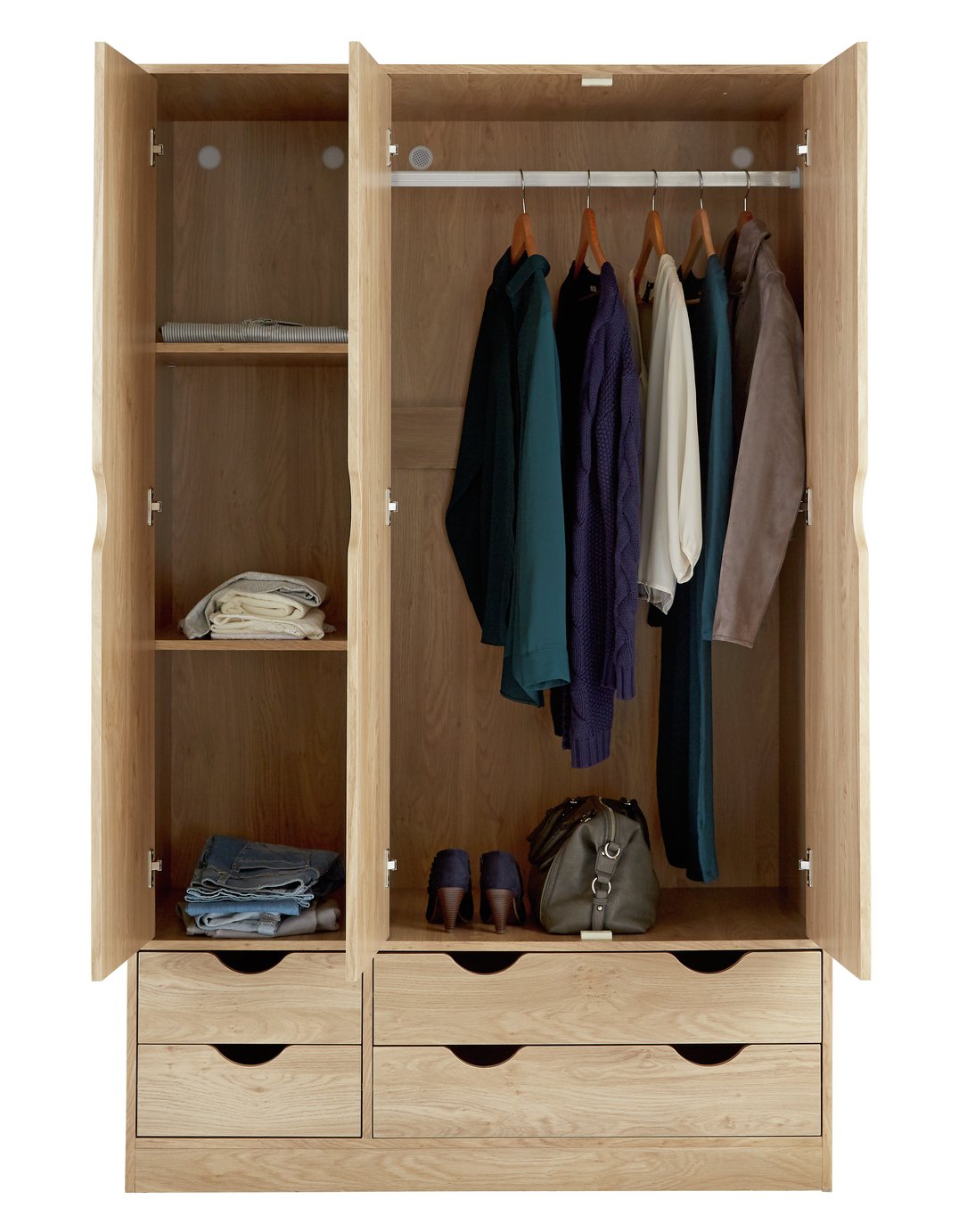 Argos Home Pagnell Oak Effect 3 Door 4 Drawer Wardrobe Reviews