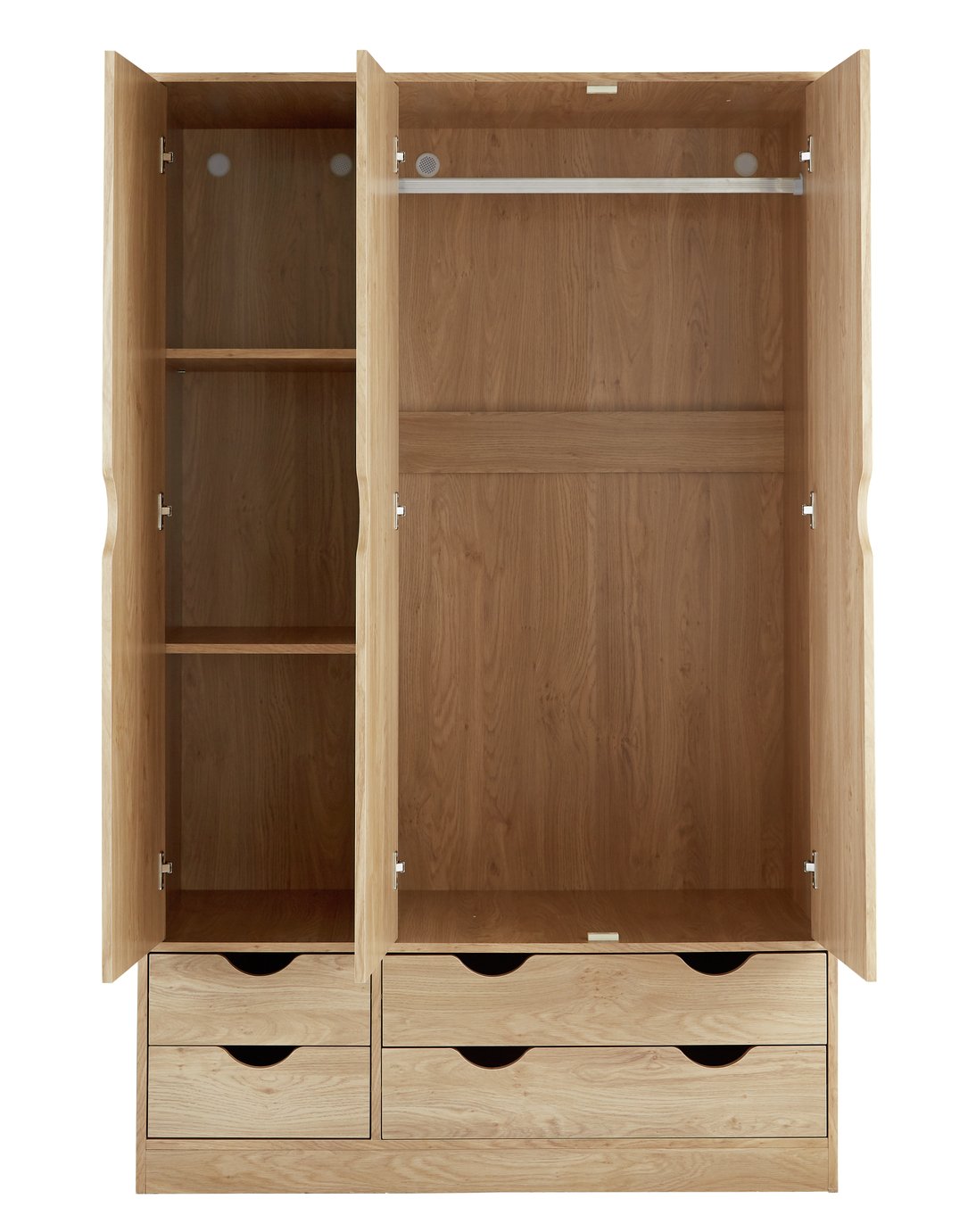 Argos Home Pagnell Oak Effect 3 Door 4 Drawer Wardrobe Reviews