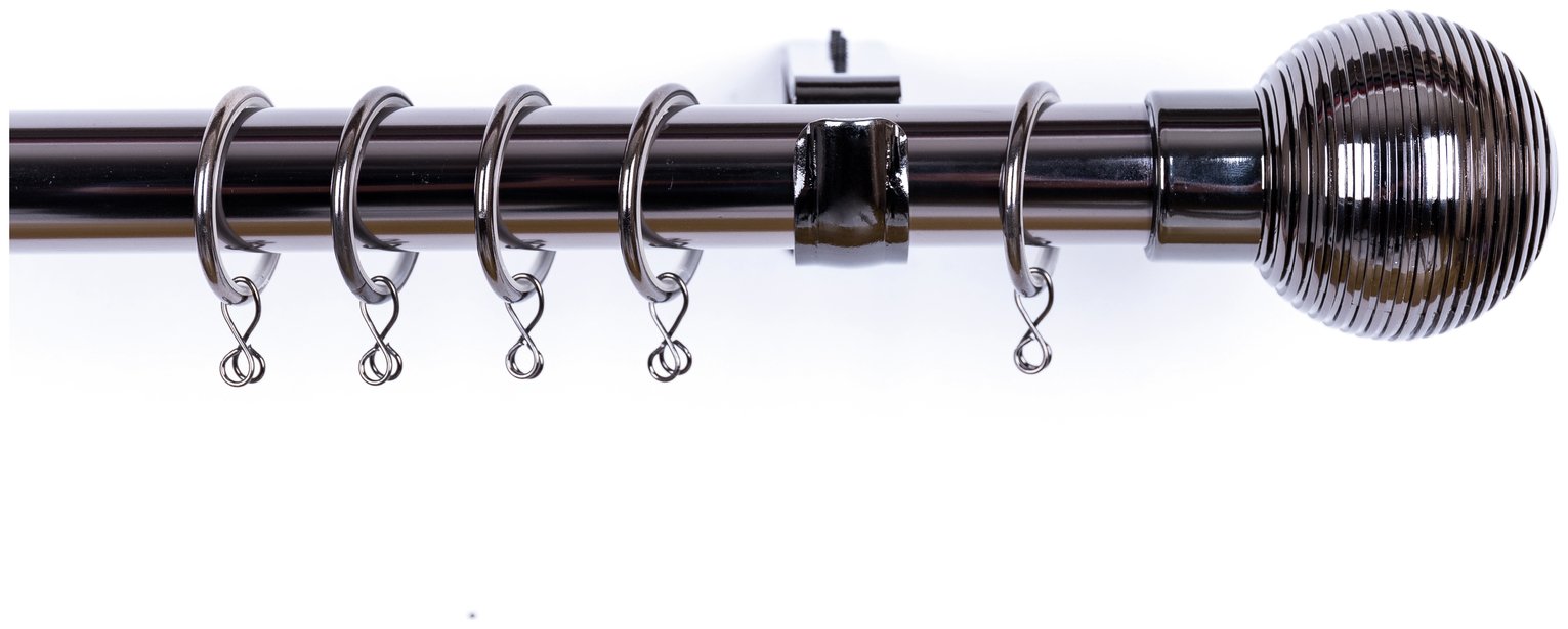 Argos Home Extendable Ribbed Curtain Pole ‚Äì Black Nickel Reviews