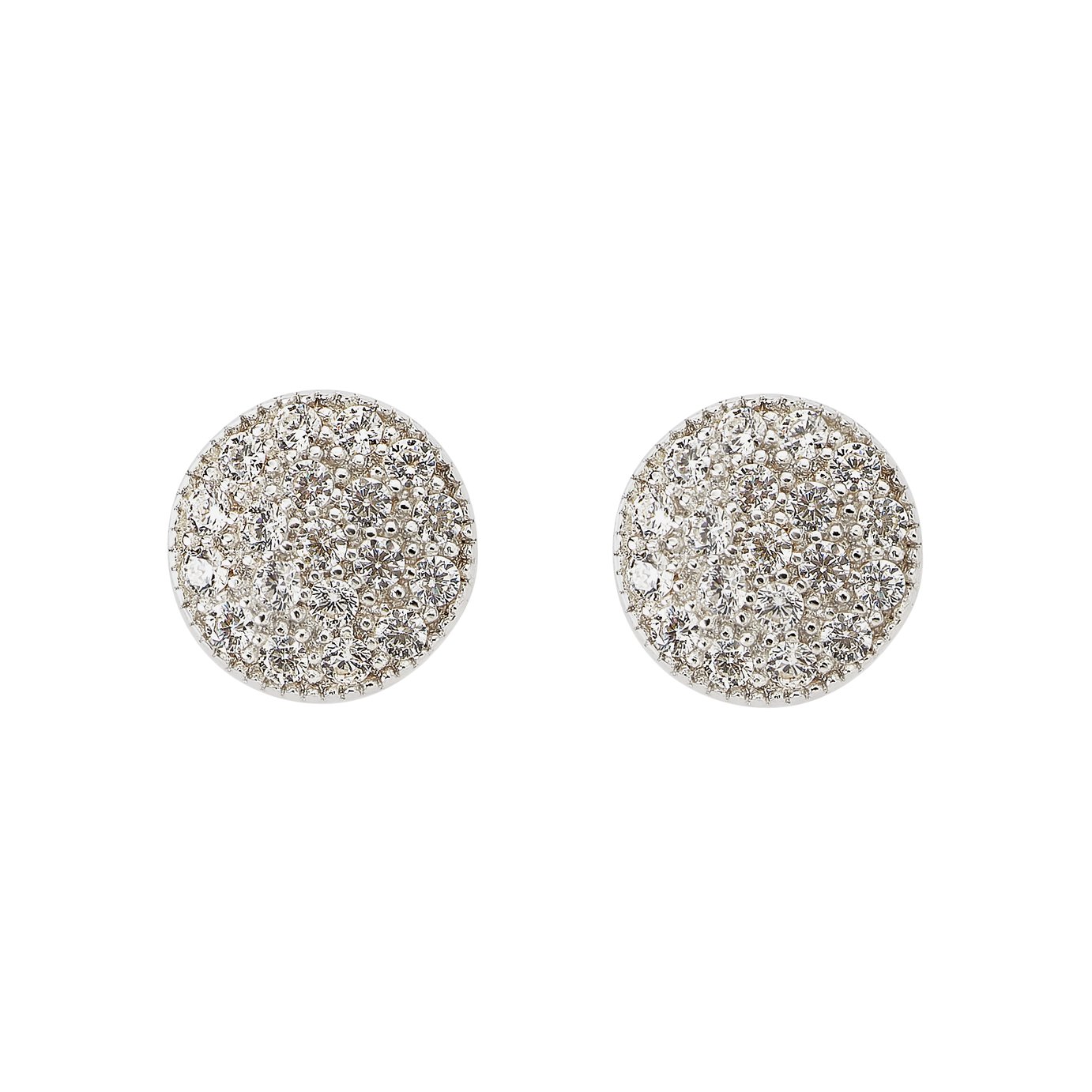 Revere Silver Round Pave Cubic Zirconia Stud Earrings Review