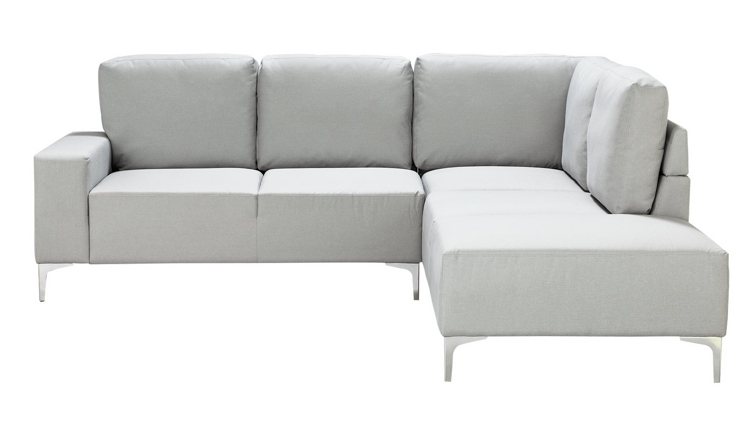 Argos Home Hale Right Corner Fabric Sofa - Light Grey