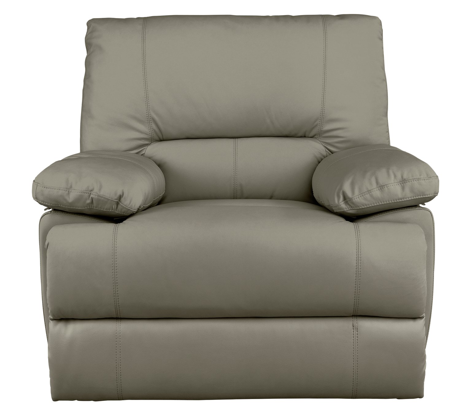 Argos Home Devlin Faux Leather Manual Recliner Chair - Grey