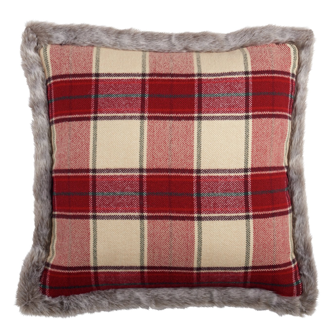 Sainsbury's Home Check Faux Fur Cushion review