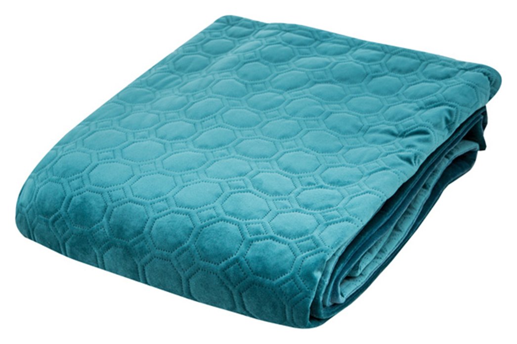 Argos Home Green Velvet Throw