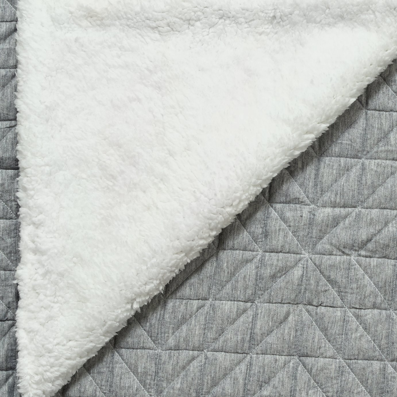 Argos Home Grey Jersey Sherpa Throw Reviews