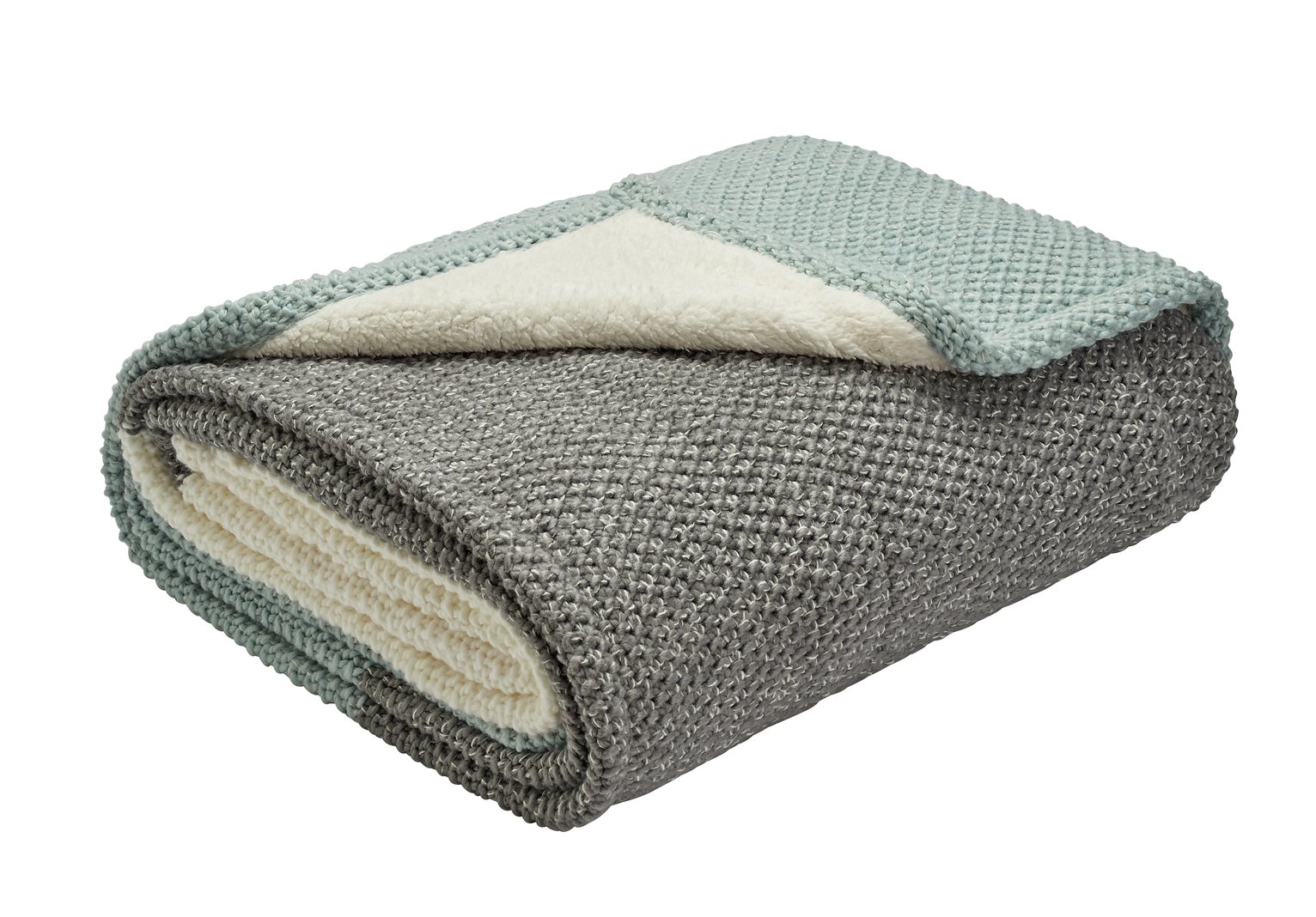 Argos Home Stripe Knit Sherpa Throw review